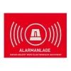 ABUS Security Center Warnaufkleber Alarm (ohne ABUS-Logo) 148x 105 mm