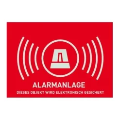 ABUS Security Center Warnaufkleber Alarm (ohne ABUS-Logo) 148x 105 mm