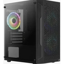 AeroCool Trinity v2 Mini mit Sichtfenster Mini Tower ohne Netzteil schwarz