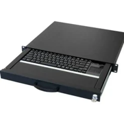 Aixcase 48.3cm Tastaturschublade 1HE US USB Touchp. schwarz