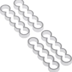 Alphacool Eiskamm Alu X5 Flat - 4mm - 4 Stück silber