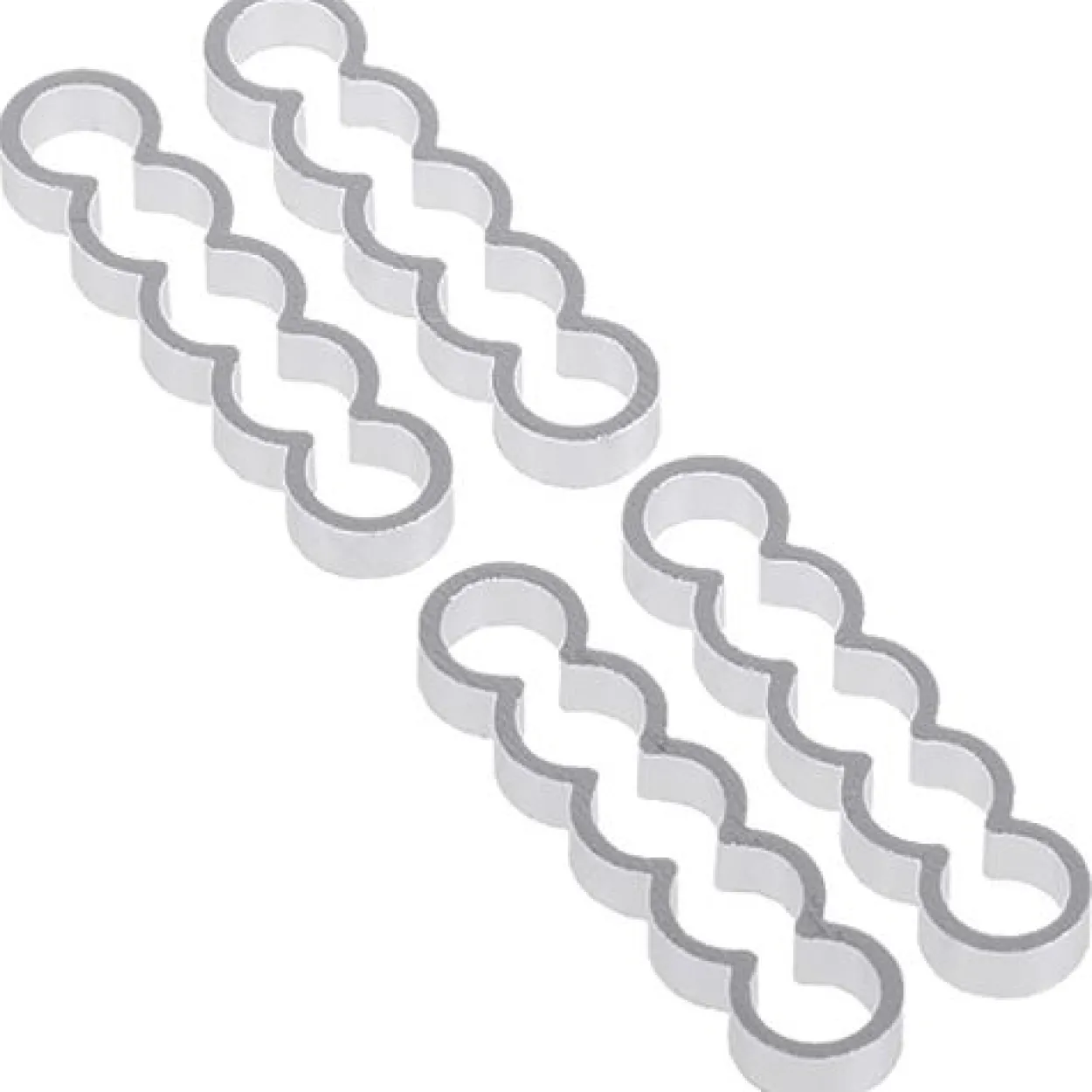 Alphacool Eiskamm Alu X5 Flat - 4mm - 4 Stück silber