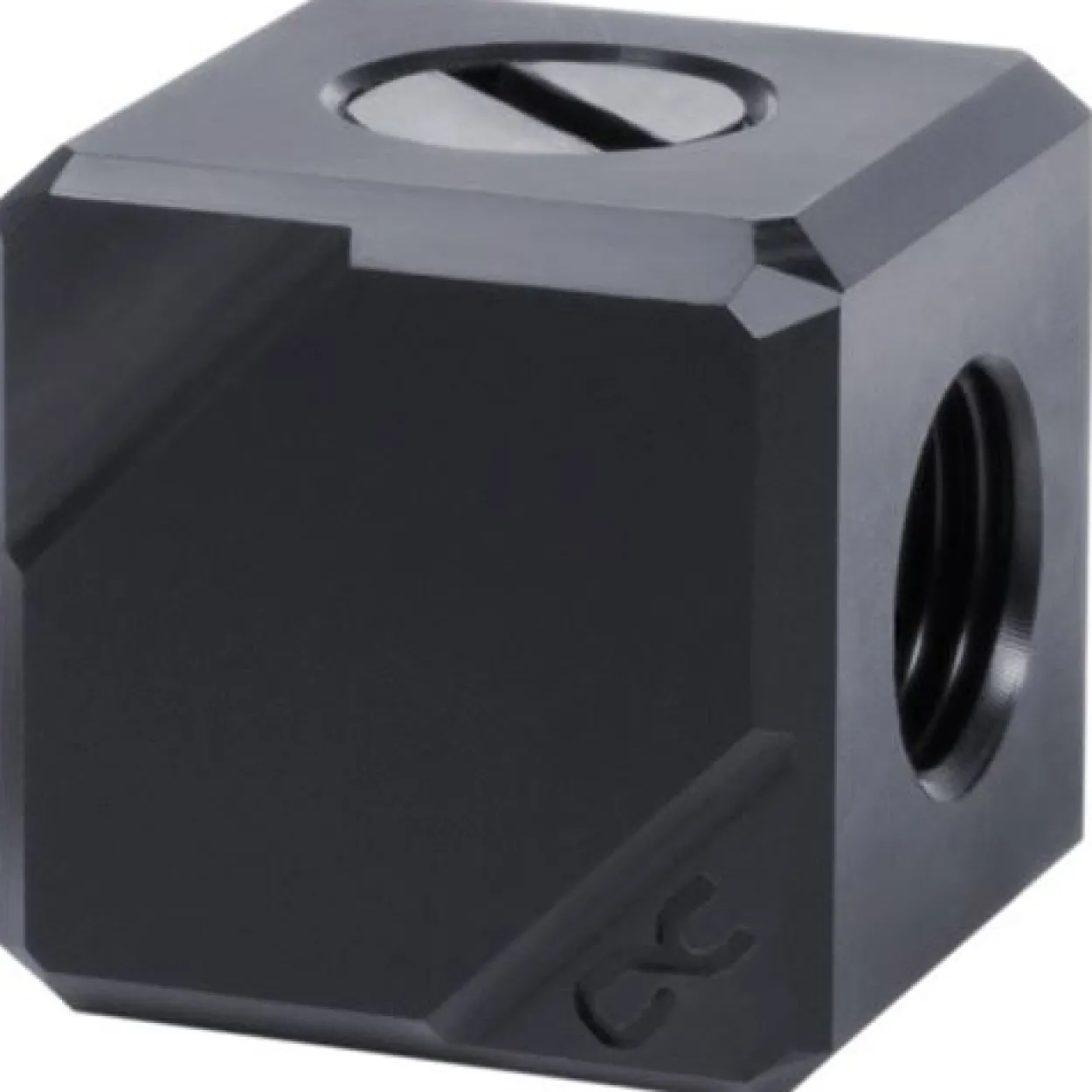 Alphacool Eiszapfen Anschlussterminal 4-Fach G1/4 IG - Black Acetal
