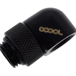 Alphacool Eiszapfen L-Verbinder drehbar G1/4 AG auf G1/4 IG - Deep Black