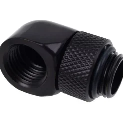 Alphacool Eiszapfen L-Verbinder drehbar G1/4 AG auf G1/4 IG - Deep Black