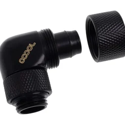 Alphacool Eiszapfen 13/10mm Anschraubtülle 90° drehbar G1/4 - Deep Black