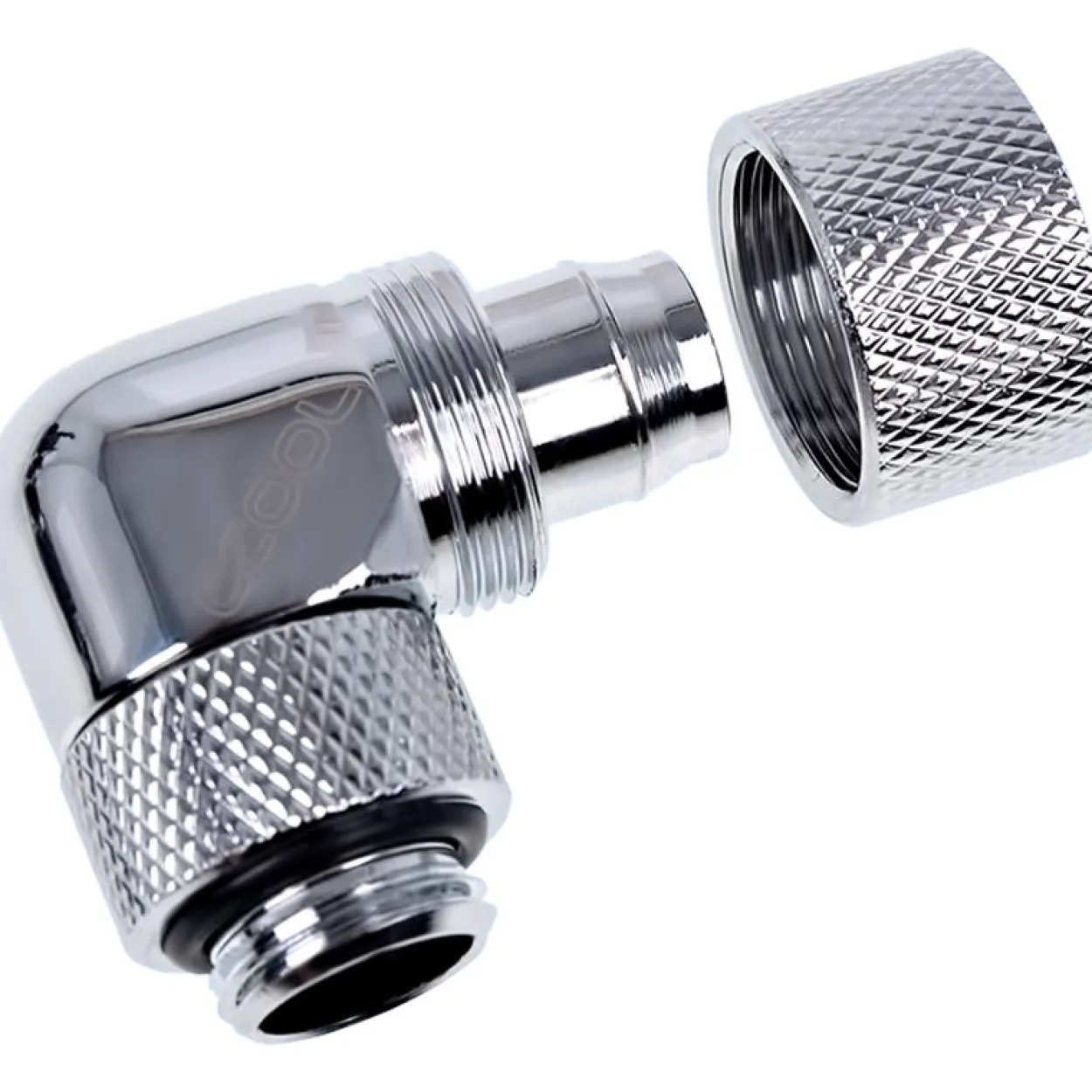 Alphacool Eiszapfen 13/10mm Anschraubtülle 90° drehbar G1/4 - Chrome
