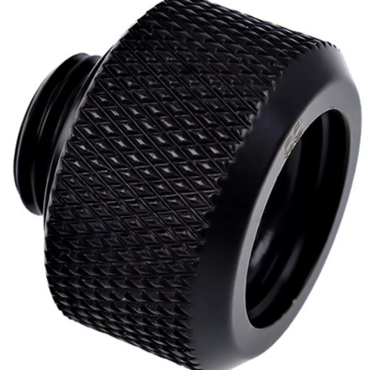 Alphacool Eiszapfen 16mm HardTube Anschraubtülle G1/4 für Acryl- Messingrohre - Deep Black