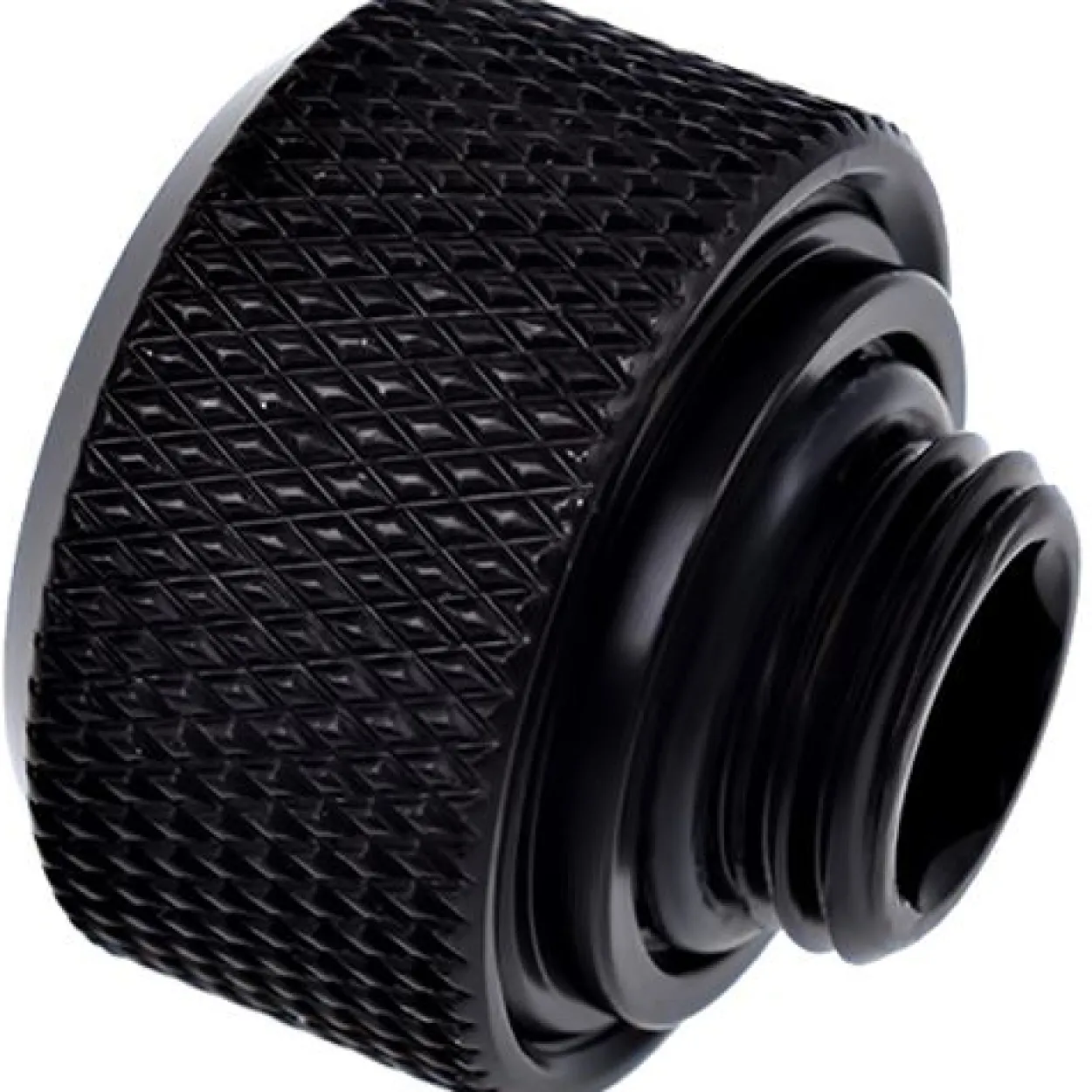 Alphacool Eiszapfen 16mm HardTube Anschraubtülle G1/4 für Acryl- Messingrohre - Deep Black
