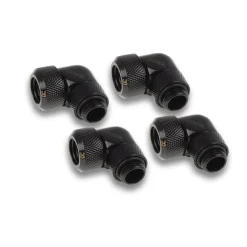 Alphacool Eiszapfen 13mm HardTube Anschraubtülle 90° drehbar G1/4 für Acryl/Messingrohre - 4pcs Set