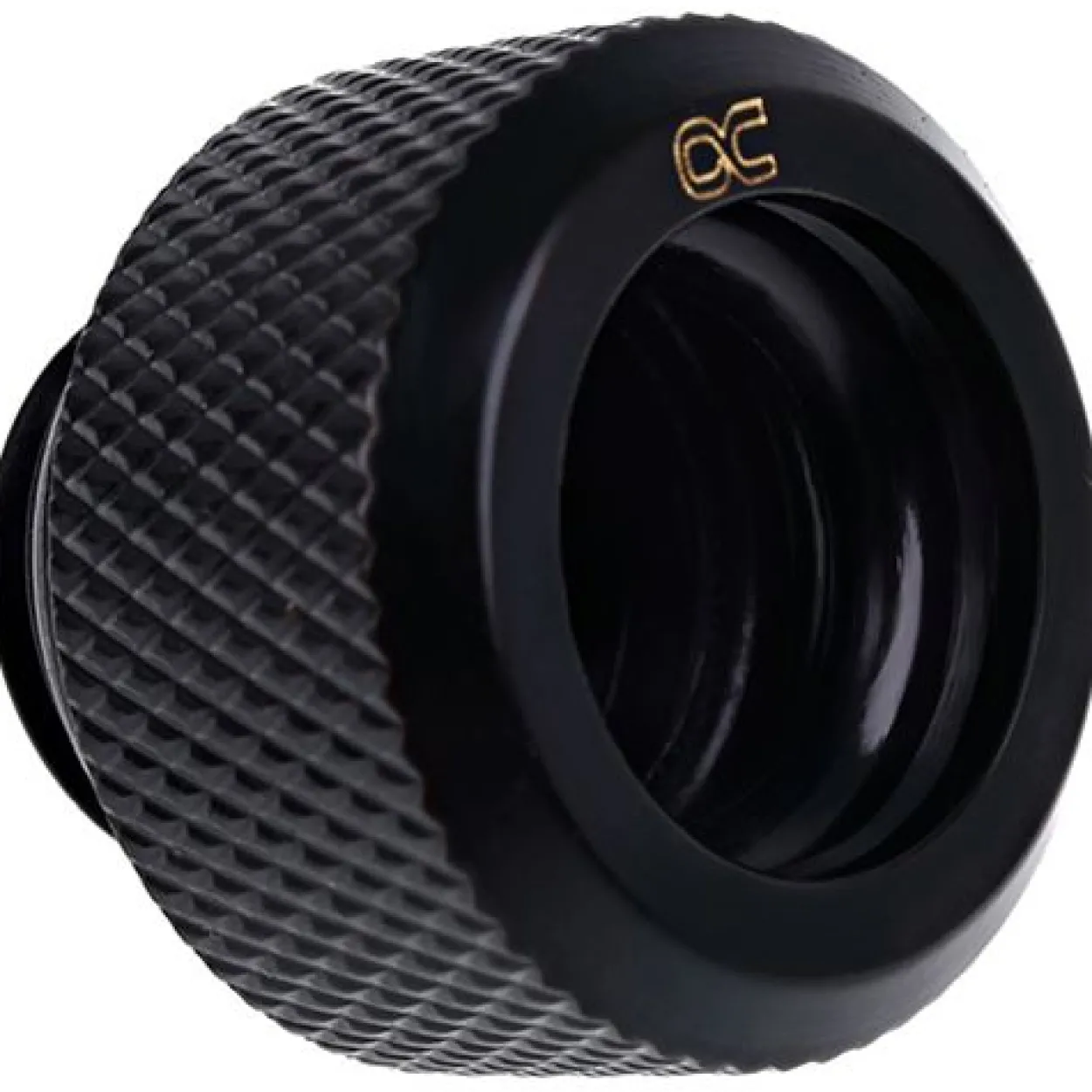 Alphacool Eiszapfen 13mm HardTube Anschraubtülle G1/4 für Acryl- Messingrohre - Deep Black