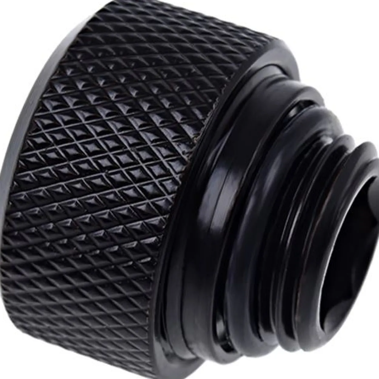 Alphacool Eiszapfen 13mm HardTube Anschraubtülle G1/4 für Acryl- Messingrohre - Deep Black