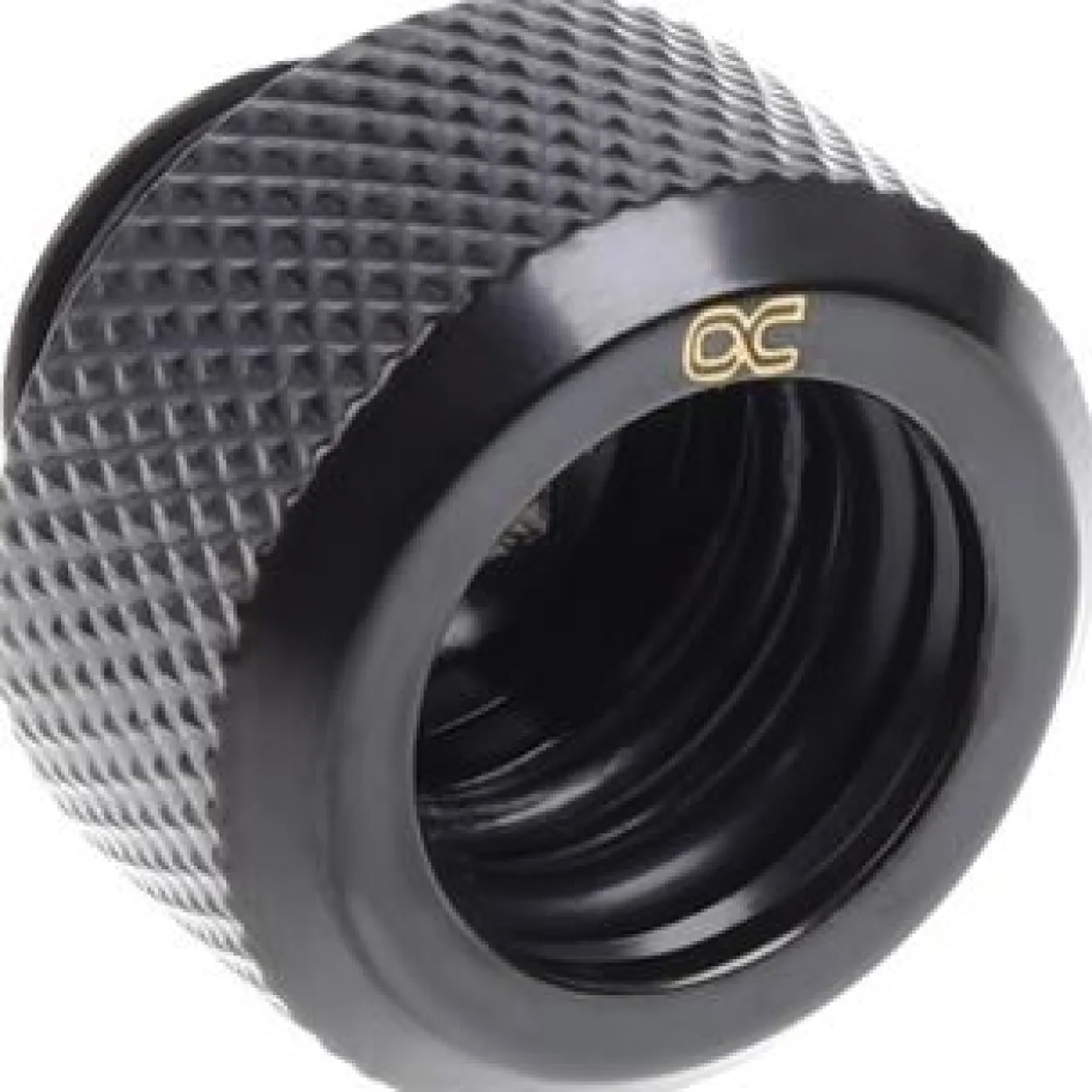 Alphacool Eiszapfen 13mm HardTube Anschraubtülle G1/4 für Acryl- Messingrohre - Deep Black Sixpack