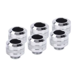 Alphacool Eiszapfen PRO 13mm HardTube Fitting G1/4, Sixpack, chrom