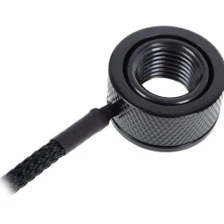 Alphacool Eiszapfen Temperatursensor G1/4 IG/IG mit AG Adapter - Deep Black