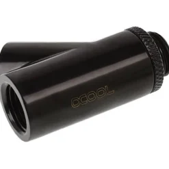 Alphacool Eiszapfen Y-Verbinder 45° - G1/4 drehbar - 2x Innen 1x Außengewinde - Deep Black