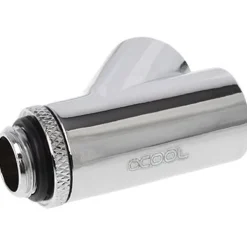 Alphacool Eiszapfen Y-Verbinder 45° - G1/4 drehbar - 2x Innen 1x Außengewinde - Chrome