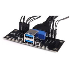 Alphacool ES Front I/O-Panel mit USB 3.0 und Kabelsatz für Servergehäuse
