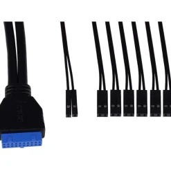 Alphacool ES Front I/O-Panel mit USB 3.0 und Kabelsatz für Servergehäuse