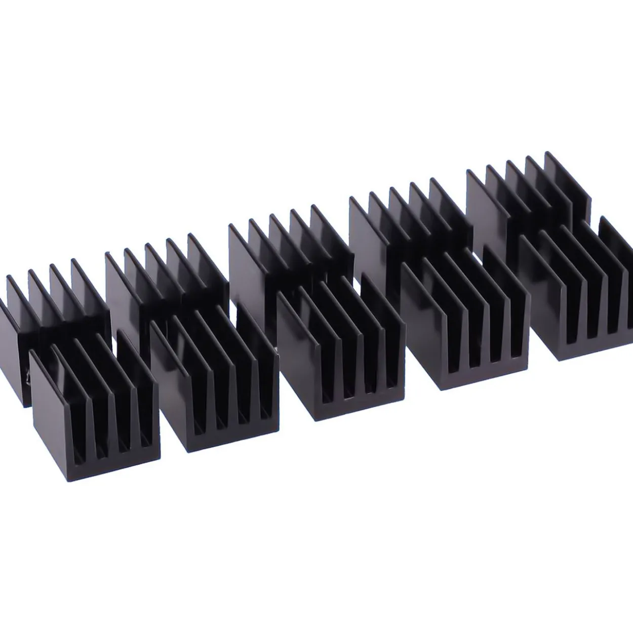 Alphacool GPU RAM Aluminium Heatsinks 15x15mm - black 10 Stk.