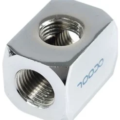 Alphacool HF Anschlussterminal TEE T-Stück Rund G1/4 - Chrome