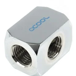Alphacool HF Anschlussterminal TEE T-Stück Rund G1/4 - Chrome