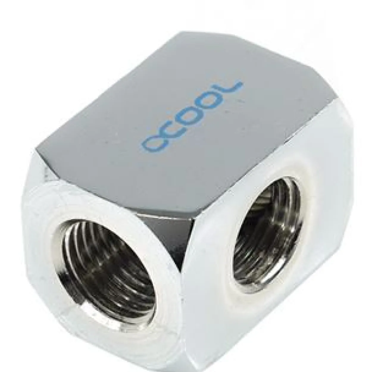 Alphacool HF Anschlussterminal TEE T-Stück Rund G1/4 - Chrome