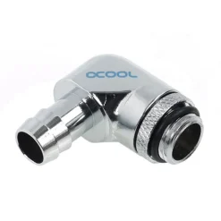 Alphacool HF 10mm (3/8") Schlauchanschluss 90° drehbar G1/4 mit O-Ring - Chrome