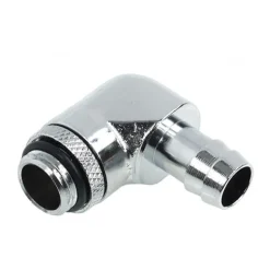 Alphacool HF 10mm (3/8") Schlauchanschluss 90° drehbar G1/4 mit O-Ring - Chrome