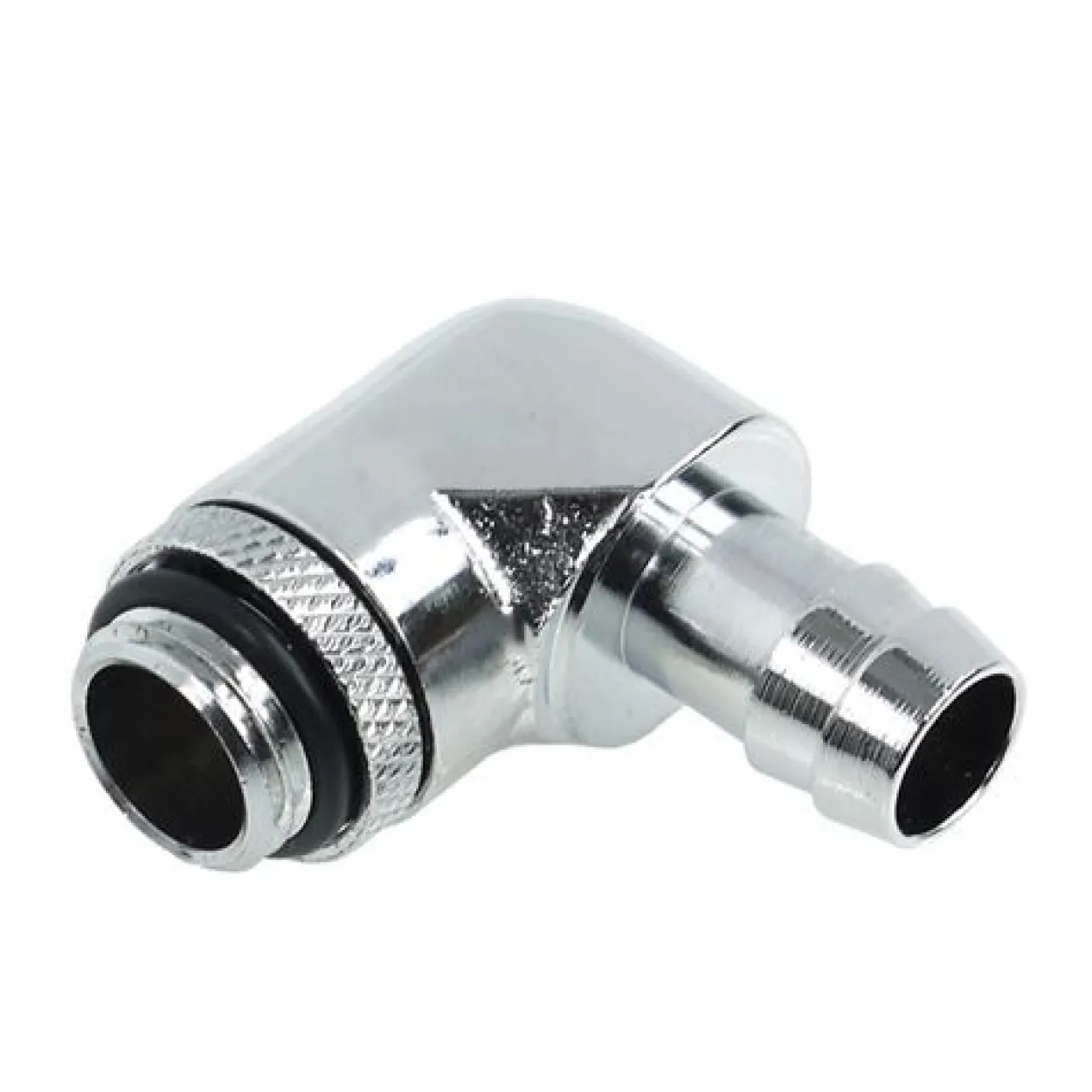 Alphacool HF 10mm (3/8") Schlauchanschluss 90° drehbar G1/4 mit O-Ring - Chrome
