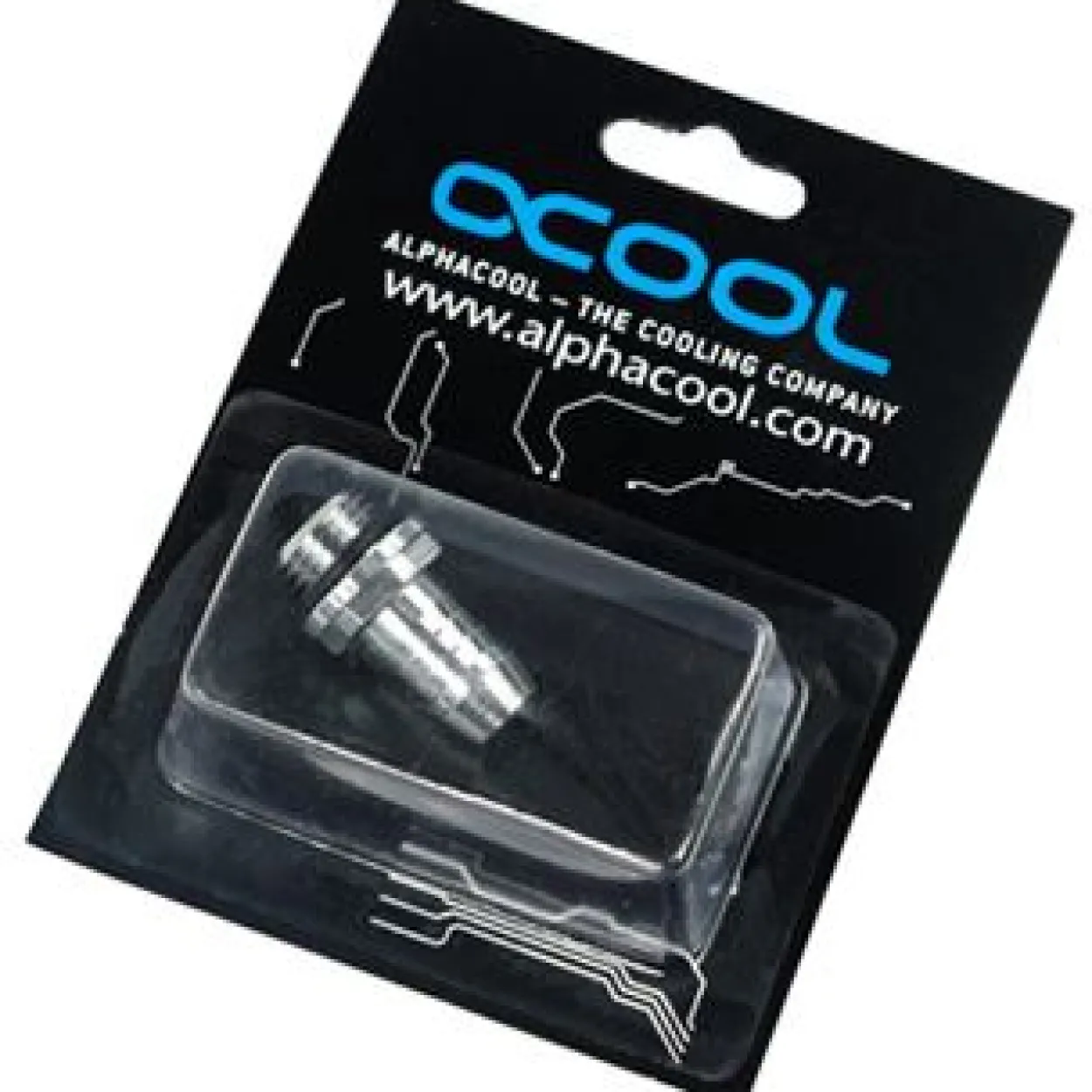 Alphacool HF 10mm (3/8") Schlauchanschluss G1/4 mit O-Ring "FatBoy" - Chrome