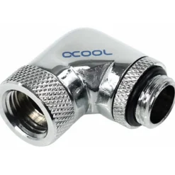 Alphacool HF Winkeladapter 90° drehbar G1/4 AG auf G1/4 IG - Chrome