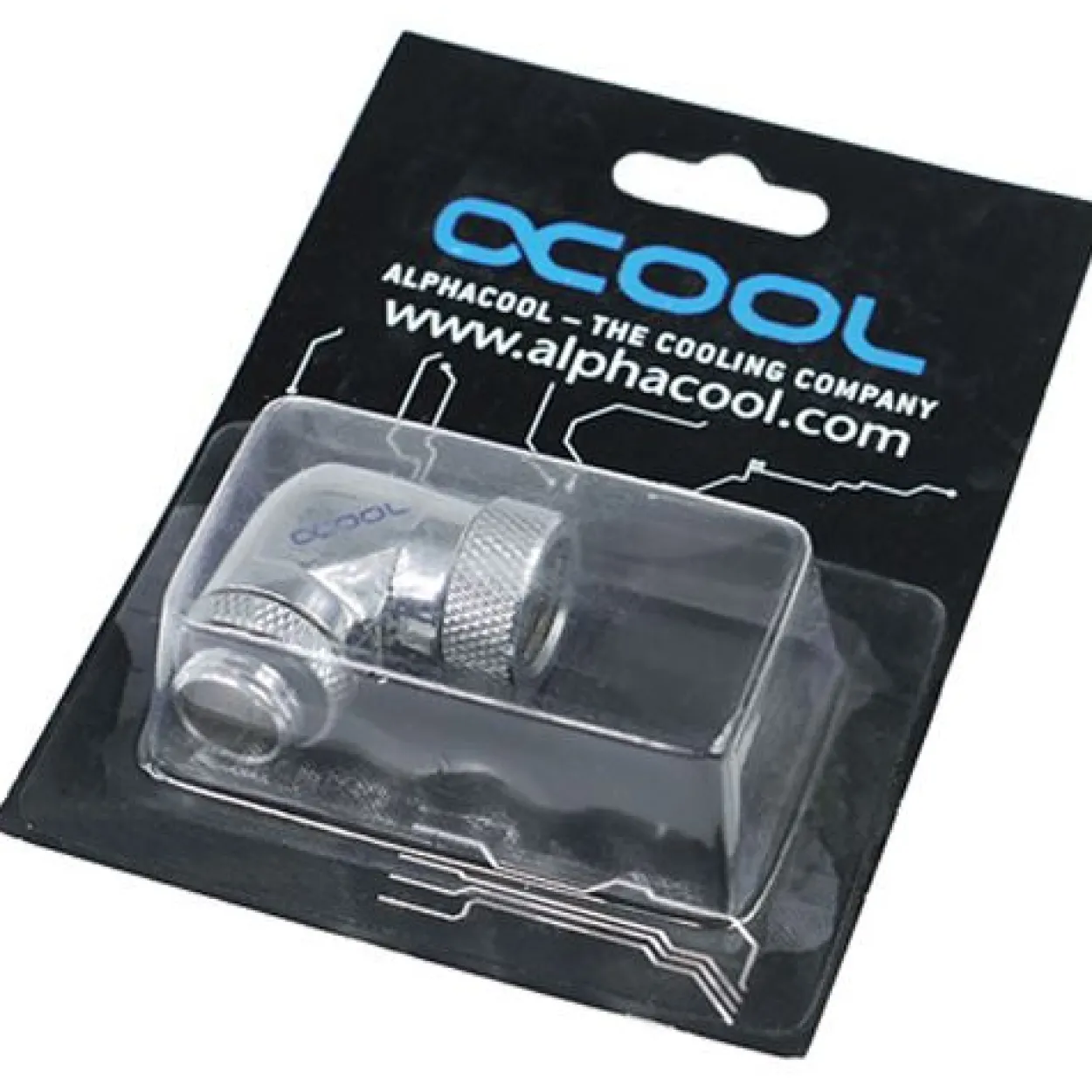 Alphacool HF Winkeladapter 90° drehbar G1/4 AG auf G1/4 IG - Chrome