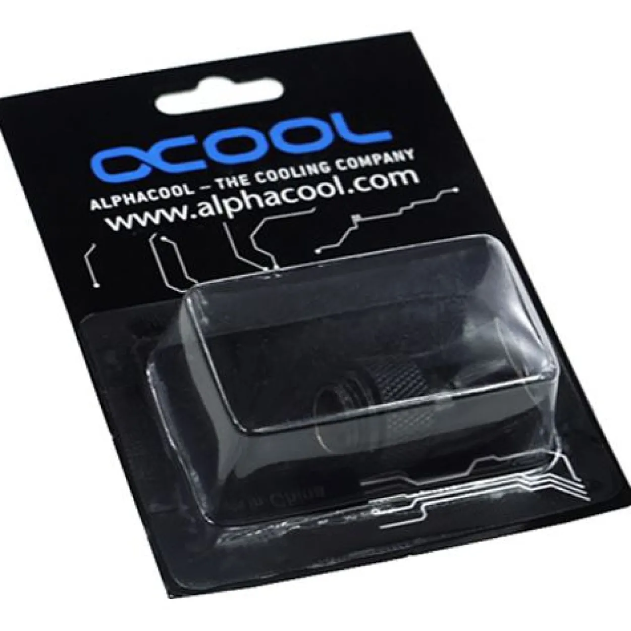 Alphacool HF Winkeladapter 45° - drehbar - G1/4 AG auf G1/4 IG - Deep Black