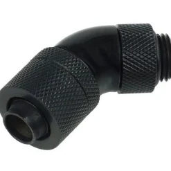 Alphacool HF 13/10 (10x1,5mm) Anschraubtülle 45° drehbar G1/4 - Deep Black