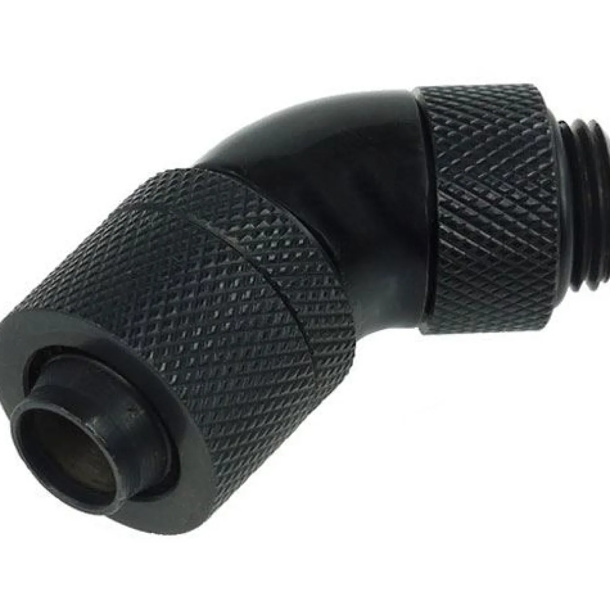 Alphacool HF 13/10 (10x1,5mm) Anschraubtülle 45° drehbar G1/4 - Deep Black