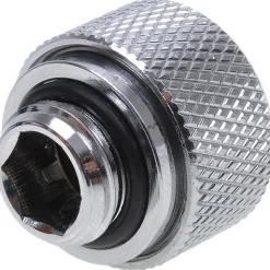 Alphacool HT 13mm HardTube Anschraubtülle G1/4 für Acryl- Messingrohre - gerändelt - Chrome