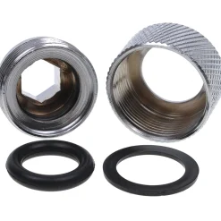 Alphacool HT 13mm HardTube Anschraubtülle G1/4 für Acryl- Messingrohre - gerändelt - Chrome