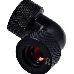 Alphacool HT 13mm HardTube Anschraubtülle 90° L-Verbinder für Acryl- Messingrohre - gerändelt - Deep