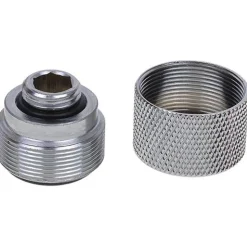 Alphacool HT 16mm HardTube Anschraubtülle G1/4 für Acryl- Messingrohre - gerändelt - Chrome