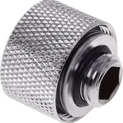 Alphacool HT 16mm HardTube Anschraubtülle G1/4 für Acryl- Messingrohre - gerändelt - Chrome Sixpack