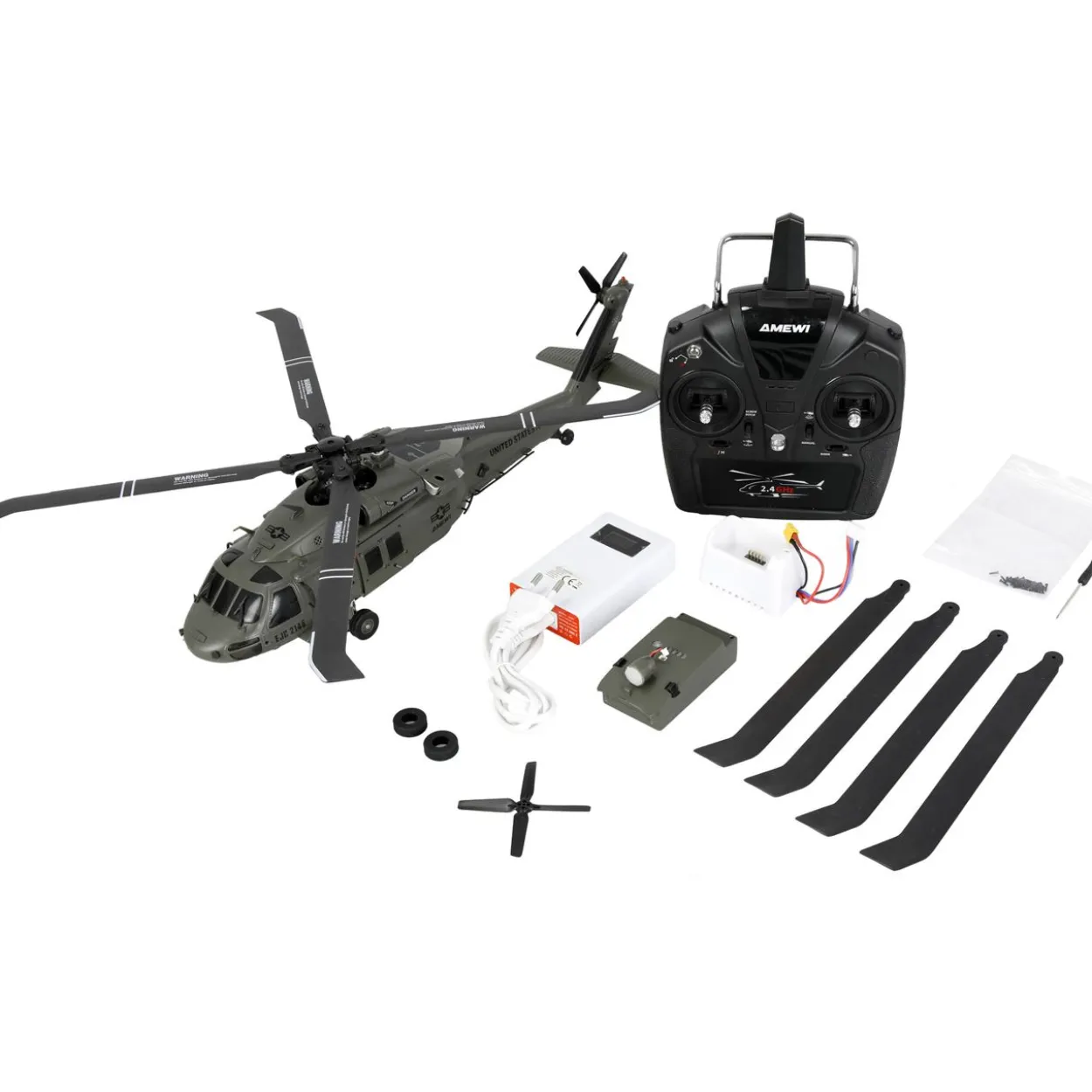 Amewi UH60 Black Hawk Marine CP Helikopter 6G/3D RTF 16+