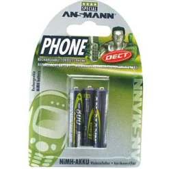 ANSMANN DECT HR03 Nickel-Metall-Hydrid AAA Micro Akku 800 mAh 3er Pack