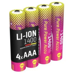 Ansmann 1311-0035 Li-Ion Akkus Micro AAA Typ 500 (min. 400 mAh) 4er Pack mit Box