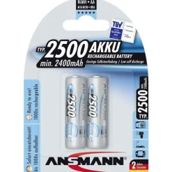 ANSMANN maxE HR6 Nickel-Metall-Hydrid AA Mignon Akku 2400 mAh 2er Pack