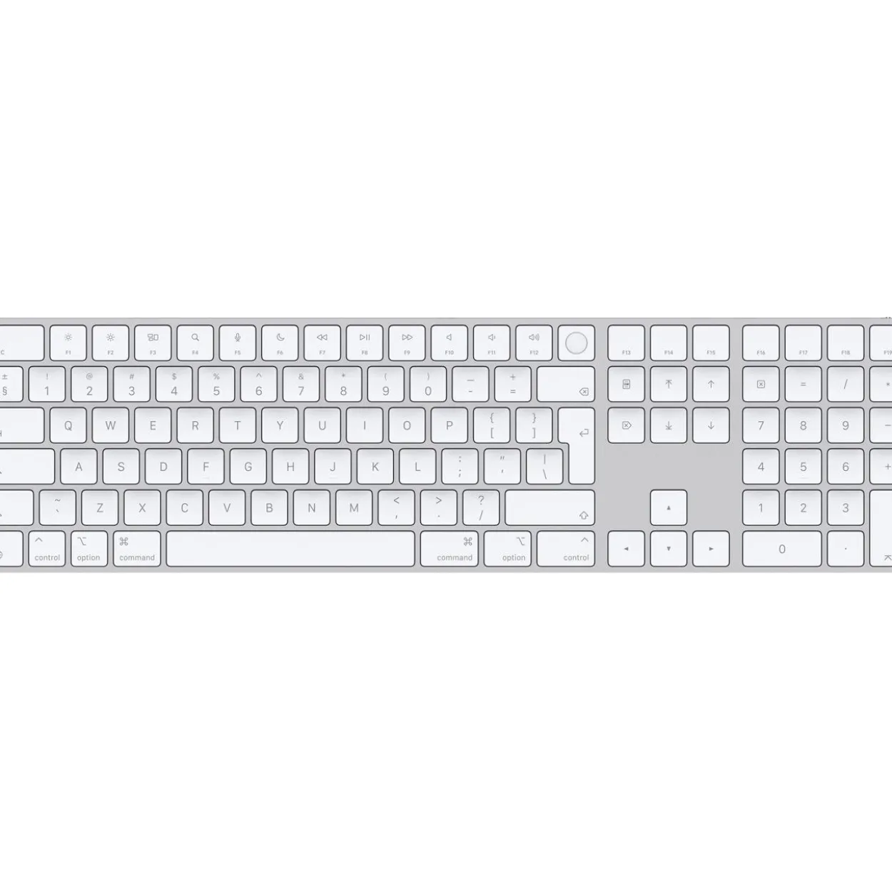 Apple Magic Keyboard with Touch ID and Numeric Keypad for Mac models with silicon - International English - White Keys