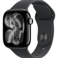 Apple Watch S11 2025 Aluminium Cellular 42mm Diamantschwarz (Sportarmband schwarz) S/M