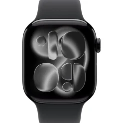 Apple Watch S11 2025 Aluminium Cellular 42mm Diamantschwarz (Sportarmband schwarz) S/M
