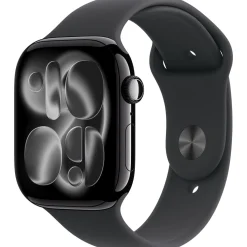 Apple Watch S11 2025 Aluminium Cellular 46mm Diamantschwarz (Sportarmband schwarz) S/M