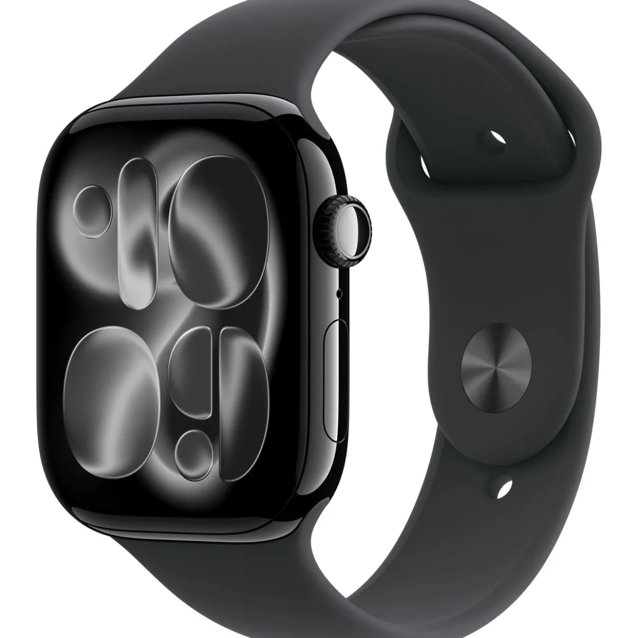 Apple Watch S11 2025 Aluminium 46mm Diamantschwarz (Sportarmband schwarz) S/M